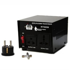Rockstone Power 500 Watt Heavy Duty Step Up/Down Voltage Transformer Converter