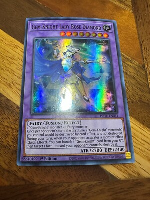 Gem-Knight Lady Rose Diamond POTE-EN044 1st Edition Super Rare NM + BONUS