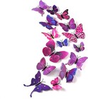 12 x 3D Butterfly Wall Stickers Home Decor Room Decoration Sticker Bedroom Gift