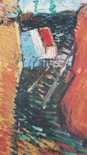 QUADRO DIPINTO A MANO OLIO SU TELA FALSO D'AUTORE VAN GOGH PAINTING 60X90 CM - Foto 27 di 35