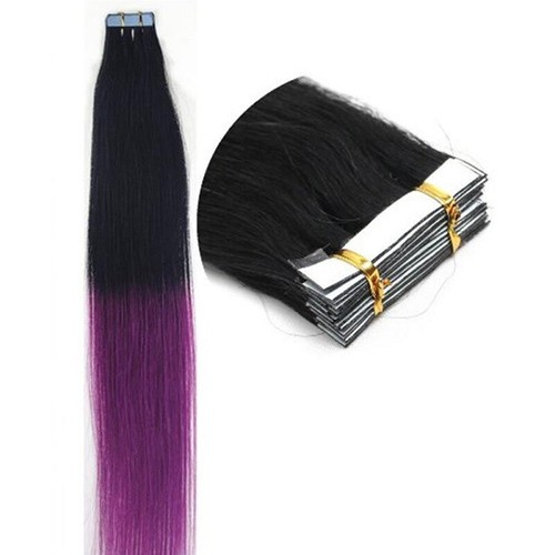 Extensiones de Cabello Invisible Cinta Adhesivo Piel Tramas Remy Cabello Ruso Coloreado - Imagen 79 de 101