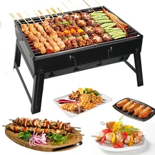 BBQ Barbecue Grill Fold Portable Charcoal Stove Camping Garden Outdoor BBQ US