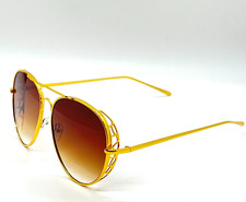 Women Men Sunglasses Oversized Designer Flat Top Gold Metal Bar Fashion Trendy