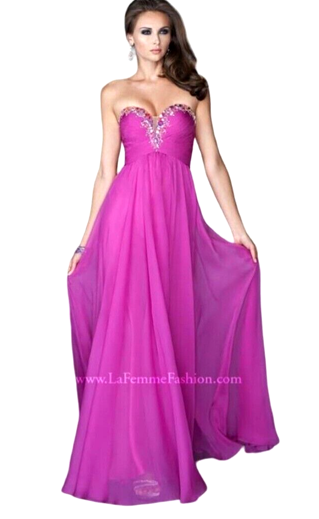 open lace back dress La Femme Dress 28294 Emerald / 10 main image 0