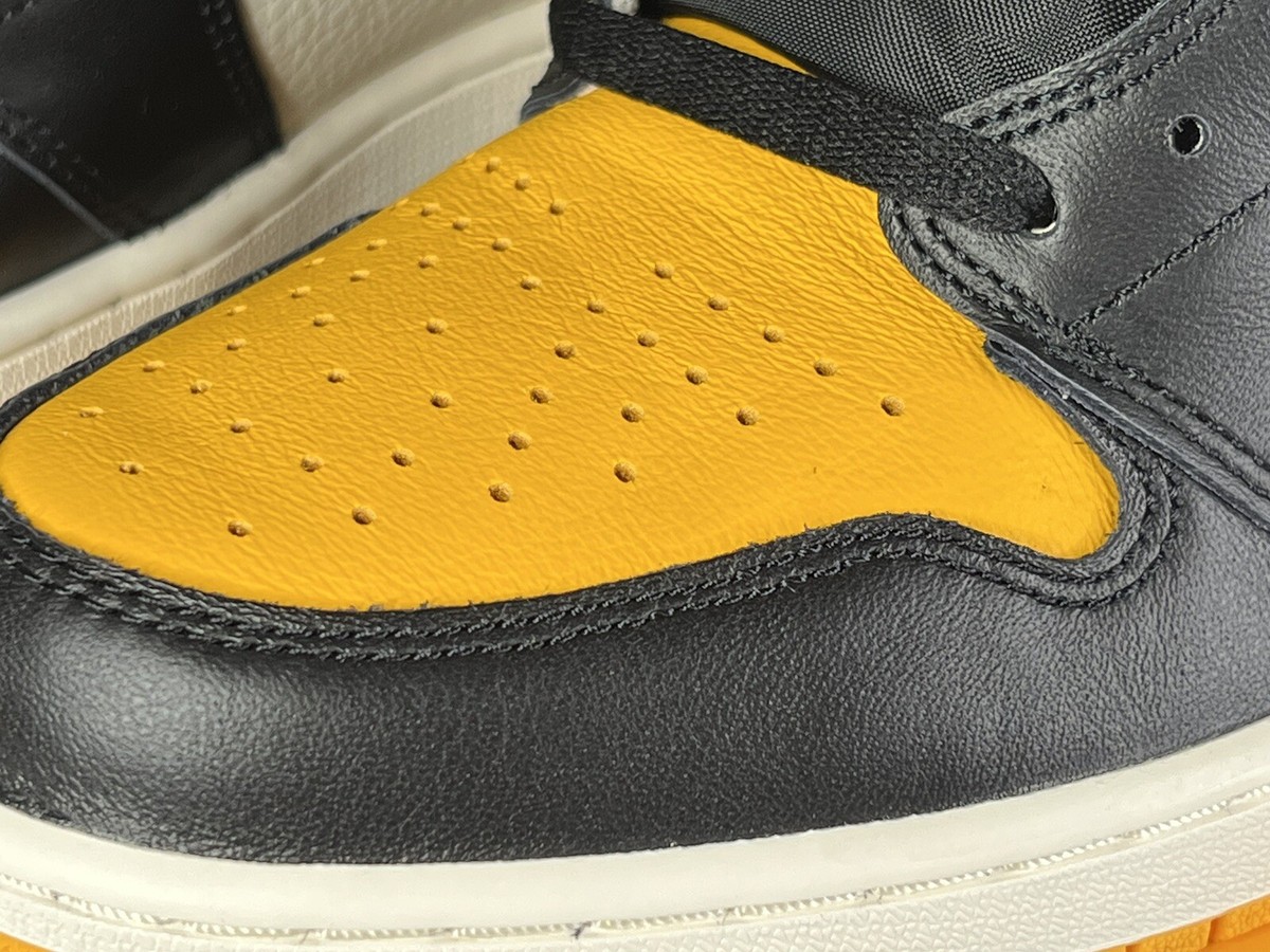 NEW Nike Air Jordan 1 High OG Taxi Yellow Toe White Black 555088