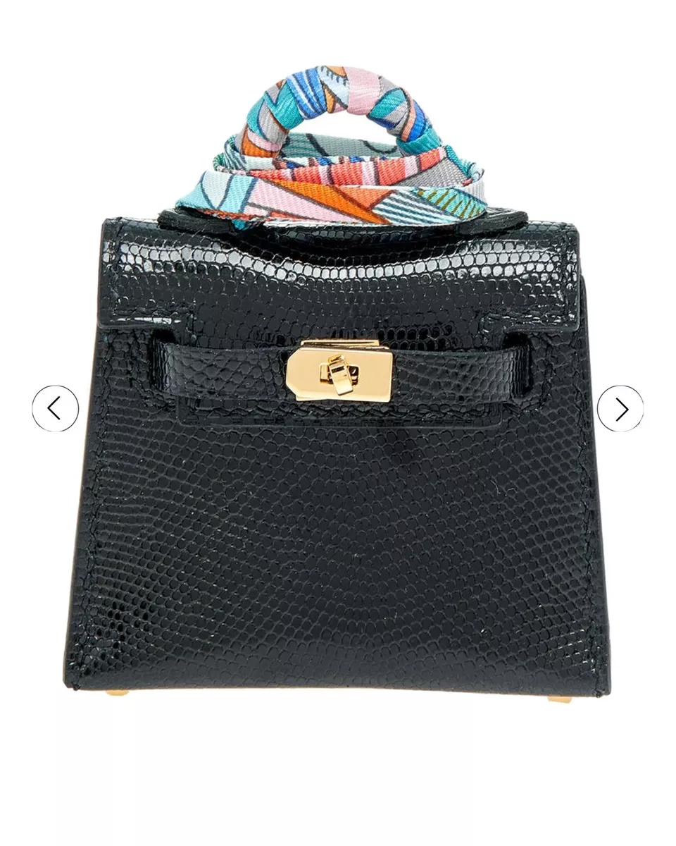 Hermes Lizard Micro Kelly bag charm