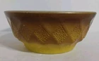 Vintage Mid-Century FIRE KING Kimberly Diamond Brown & Yellow Cereal Bowl 5" Dia