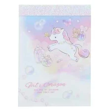 Q-LIA / Girl's Corazon Unicorn Sky Mini Memo Pad / Made in Japan