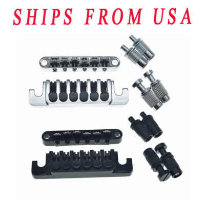 Guitar Roller Saddle Tune-O-Matic Bridge TP-6 Style Stopbar Tailpiece For Epi LP