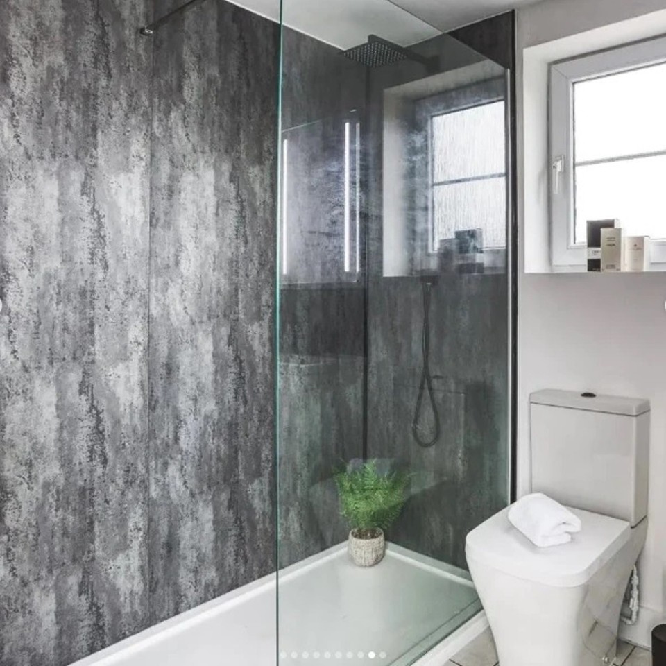 Large Shower Panels 1.2m Pack Bathroom Wet Wall PVC Cladding White ...