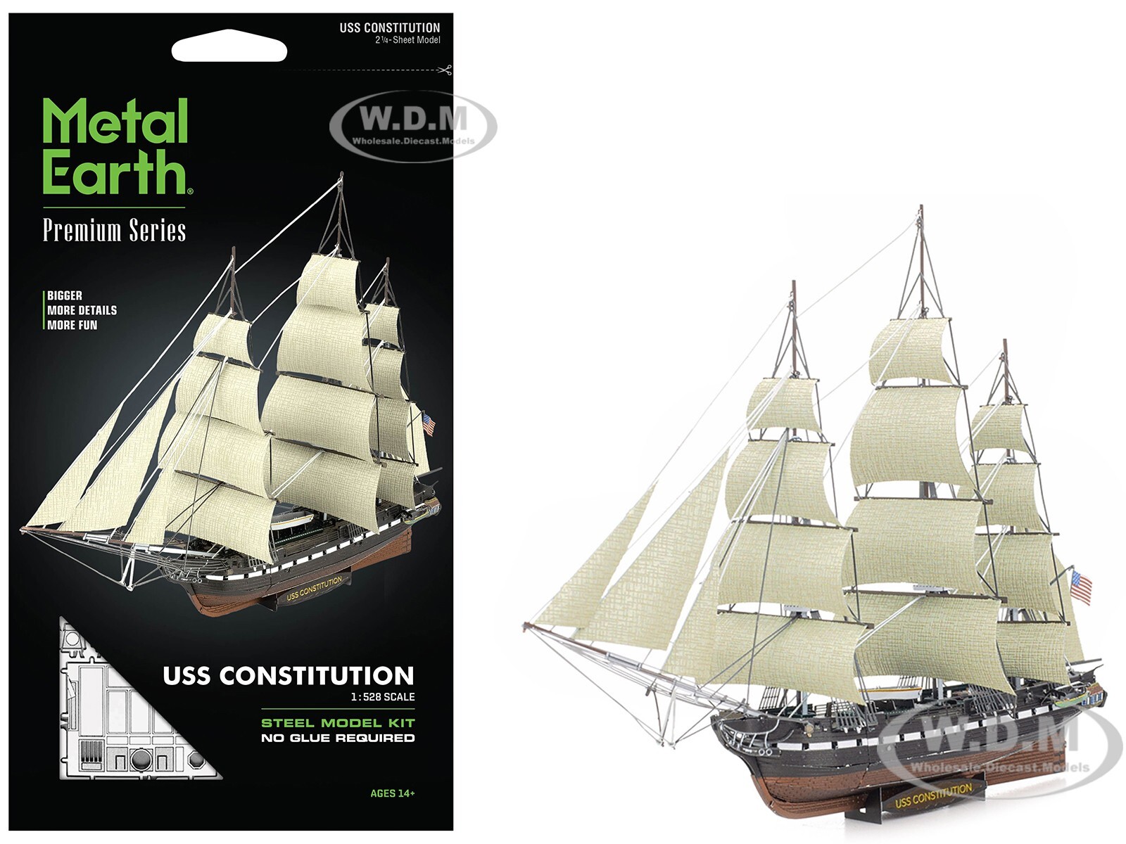 КОМПЛЕКТ СТАЛЬНОЙ МОДЕЛИ ВОЕННОГО КОРАБЛЯ USS CONSTITUTION ОТ METAL EARTH PS2002 4890₽