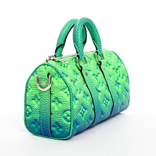 Rare! Louis Vuitton Taurillon Clemence Illusion Keepall XS Bag M59691 Rank A - Picture 2 of 8