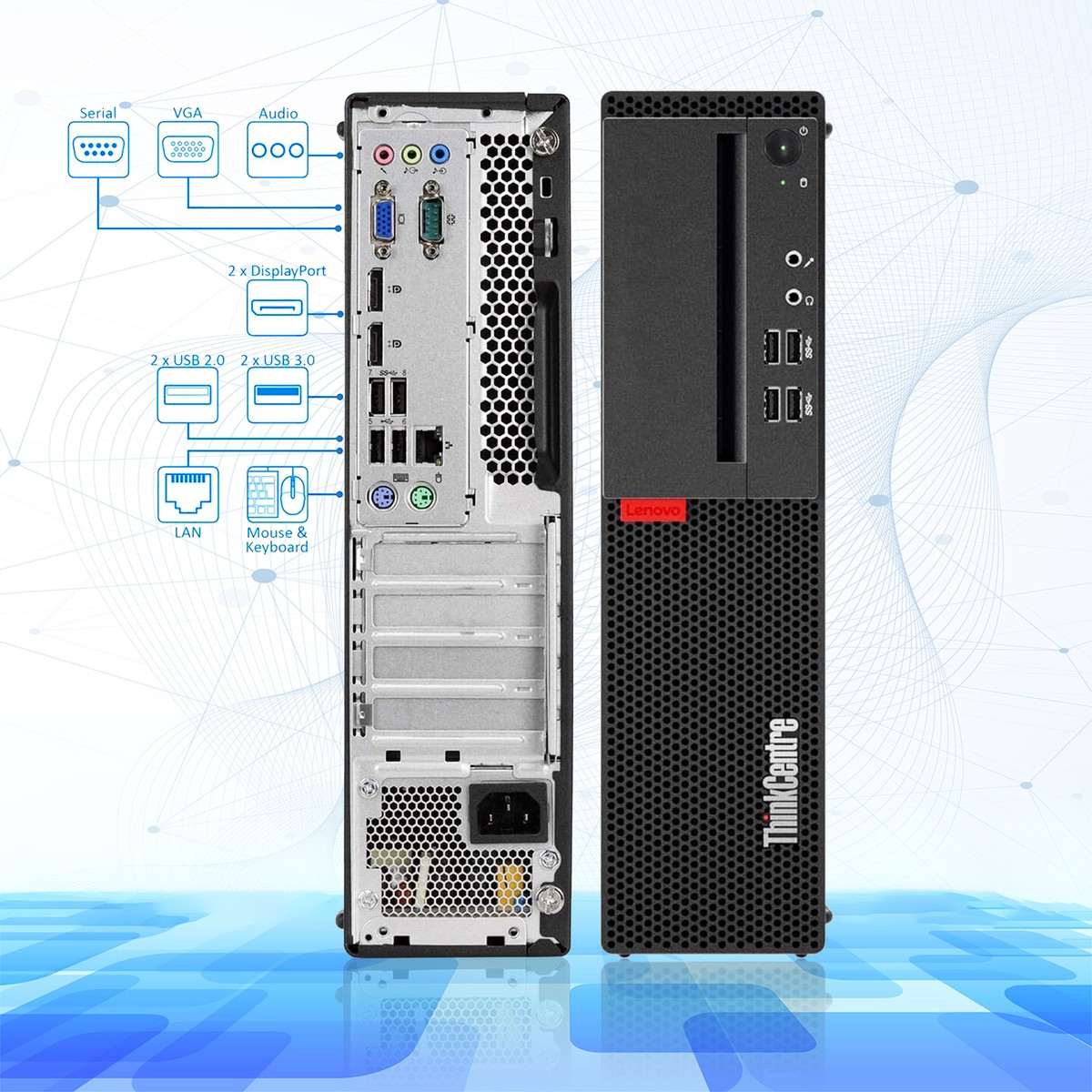 Lenovo M710s/M910s Desktop PC i7 32GB RAM 2TB SSD WiFi BT Win 11