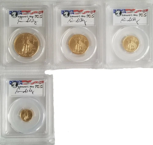 2016 Gold Eagle 30th Anniversary Set MS70 moy signature 1 of 291