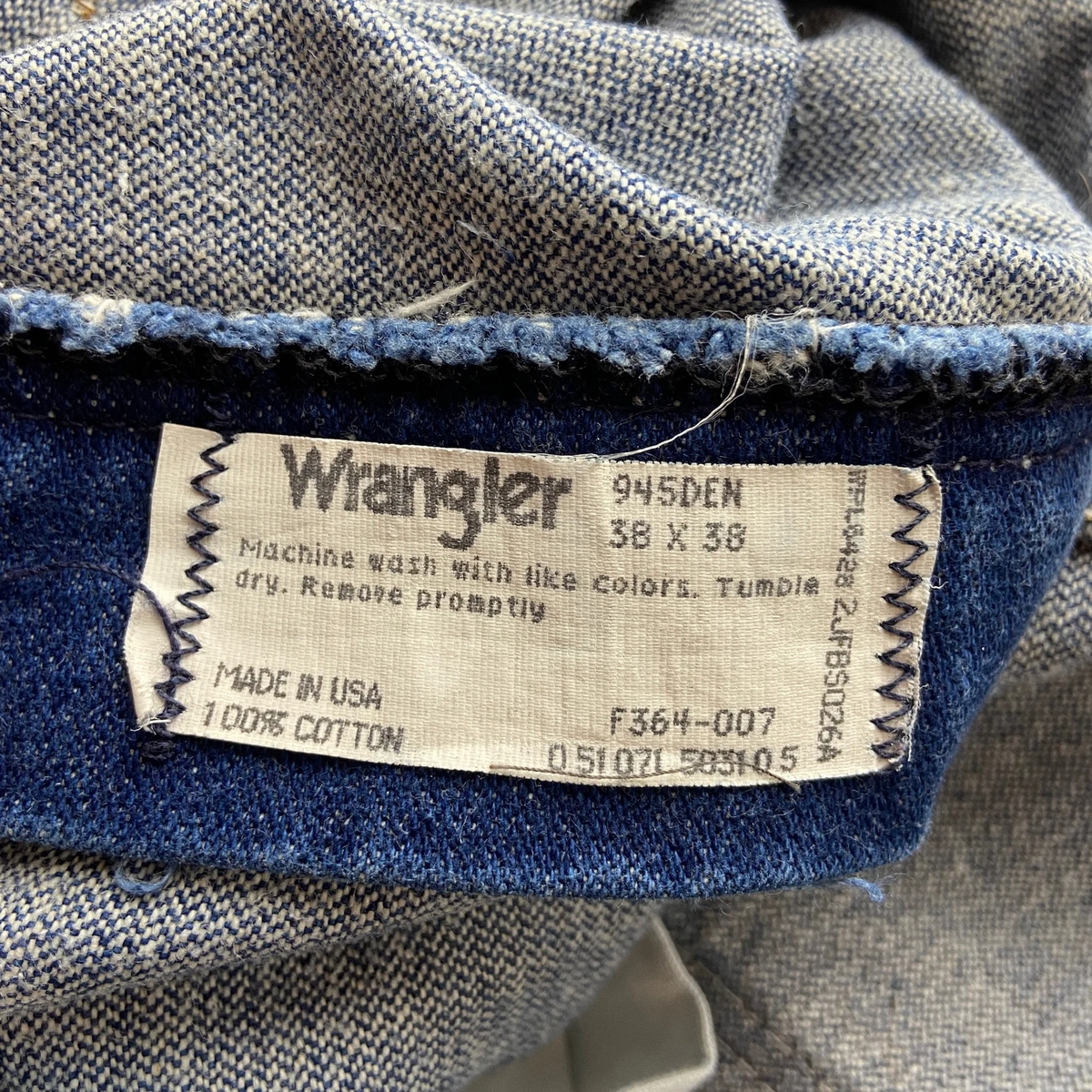 PONGOさん専用です　70年代 Wrangler MADE IN U.S.A Vintage 70s 80s Blue Wrangler Cowboy Cut Bootcut Denim Jeans 36x36