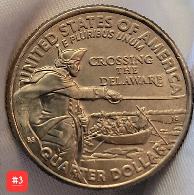 2021 P George Washington Crossing The Delaware Quarter Die