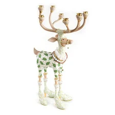 BNIB PATIENCE BREWSTER MACKENZIE CHILDS DASH AWAY VIXEN REINDEER CANDELABRA