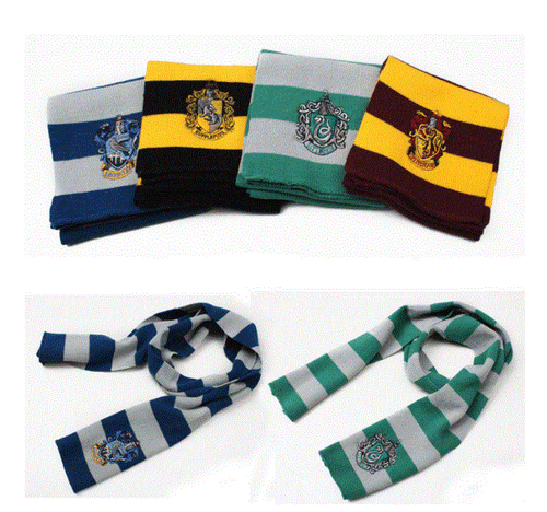 HARRY POTTER SCARF COSTUME GRYFFINDOR HUFFLEPUFF RAVENCLAW SLYTHERIN ADULT KIDS - Picture 3 of 12