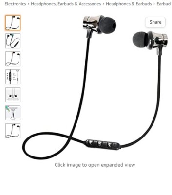 Bluetooth V4.2+EDR Wireless Head Phones Athlete Sport Series, BLACK + Ear- hook