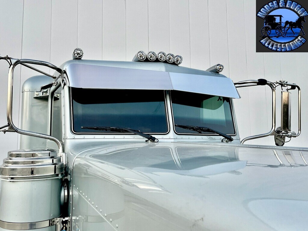 ROLLIN LOW PETERBILT 11'' X 7.5'' FLAT BOTTOM VISOR V. TOP ROLLIN LOW PETERBILT 11'' X 7.5'' FLAT BOTTOM VISOR V. TOP