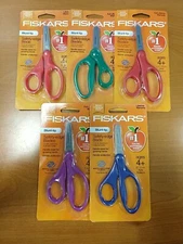 5 Pack: Fiskars 5" Kids Scissors Blunt-tip *New*, Colors May Vary 9B