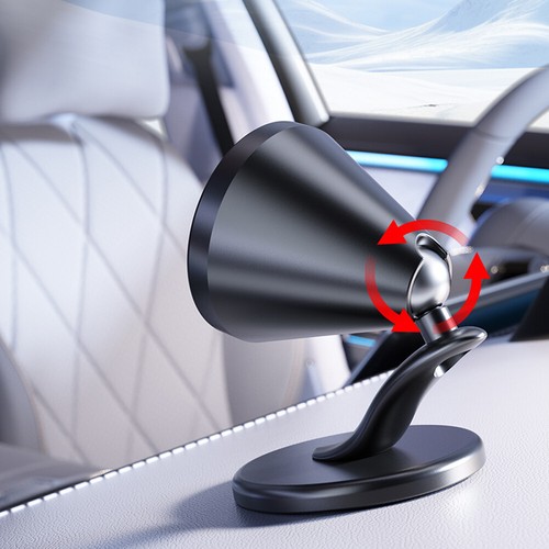 Magnetic Mobile Phone Stand Aluminum Alloy Adjustable Angle for Car Dashboard - Zdjęcie 11 z 12
