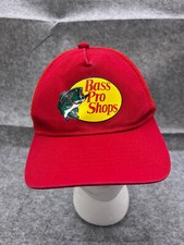 Bass Pro Shops Hat Cap Snap Back Youth Red Cotton Trucker Fish Camp Hike Twill