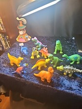 Dinosaur Plastic Toys Set Of 12 Small Sized Up To 2-1/2 Inch Tall, K