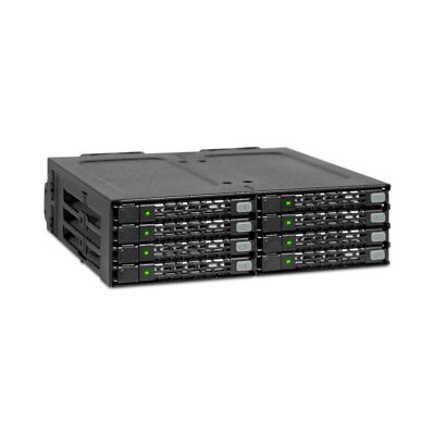 ICY DOCK Full Metal 8 x 2.5 SAS/SATA HDD/SSD Moblie Rack Enclosure for 5.25'' ...