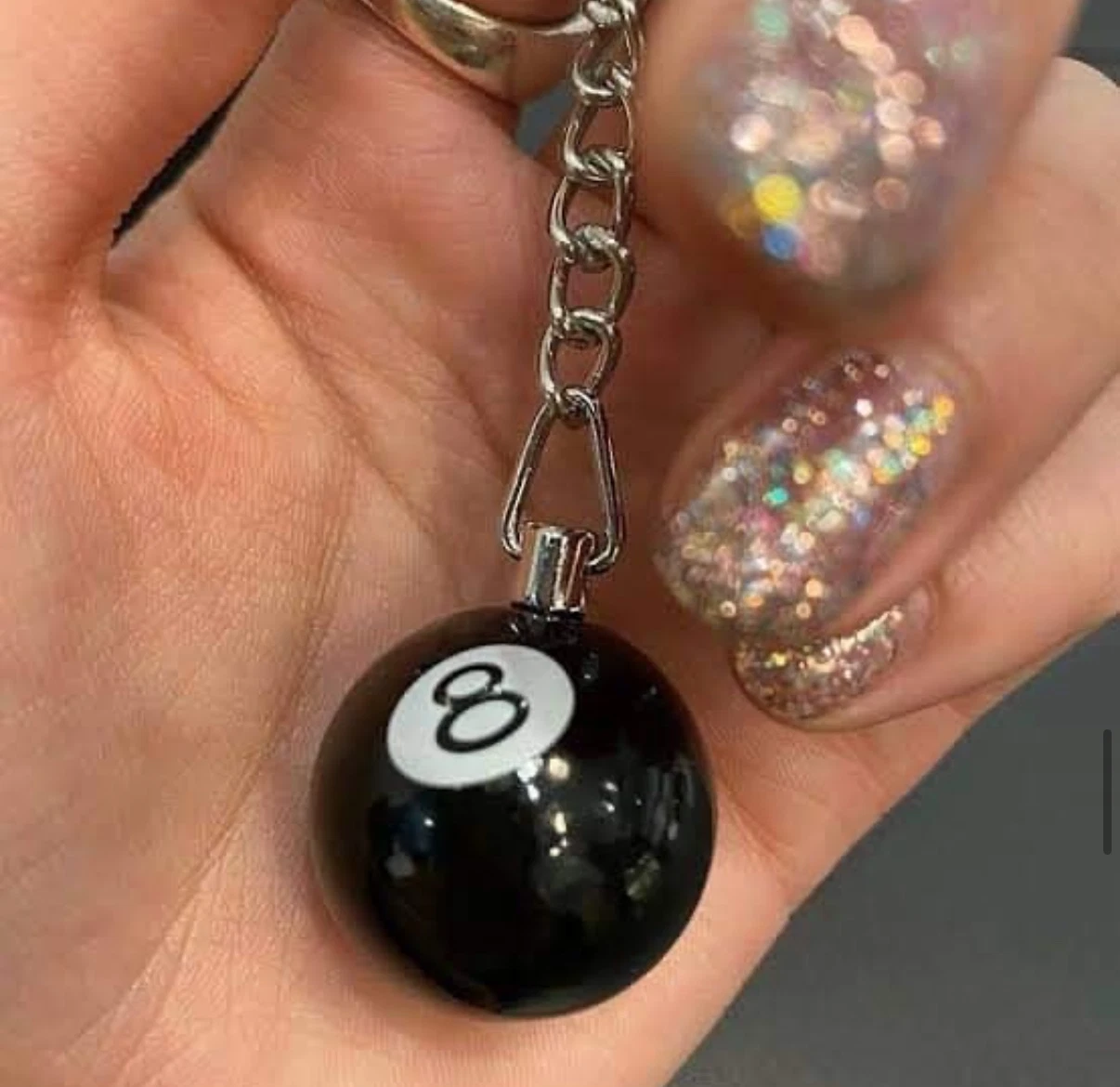 VINTAGE RARE PORTE CLÉS STUSSY 8 BOULES NOIR ​ métal alliage d'or carhartt suprême