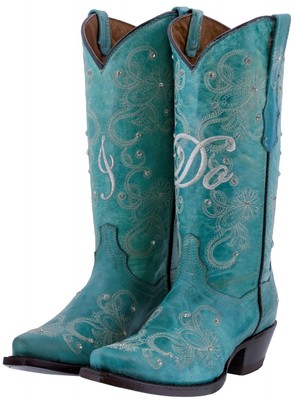 rhinestone cowboy boots wedding