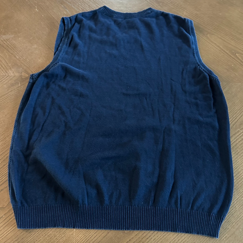 Gilet Charleston Threads 100% cotone uomo blu navy scollo a V taglia XXL - Foto 4 di 4