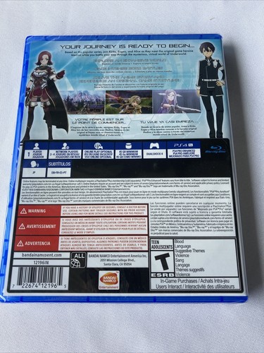 Sword Art Online: Alicization Lycoris PlayStation 4  PS4 Brand New Sealed READ - Picture 2 of 12