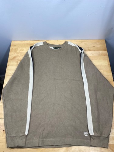Timberland Mens Pullovr Sweater M Tan Khaki Casual #4634