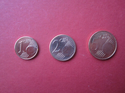 1 , 2, 5 Cent Niederlande 2001 bankfrisch aus Rolle - Bild 2 von 2