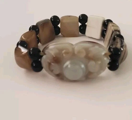 Pulsera elástica de ágata Heaven Eye Foto 2 de 4