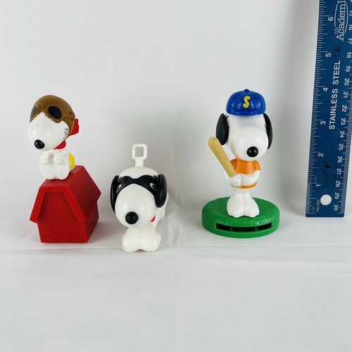 McDonalds Happy Meal Toy Peanuts Flying Ace Snoopy~ lot Of 3 different figures - Picture 7 of 7