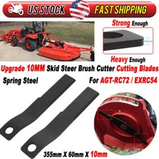 Upgrade 10MM Skid Steer Brush Cutter Cutting Blades For Use with AGT-RC72/EXRC54