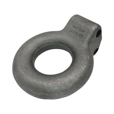 Raw Steel Pintle Hitch Lunette Eye Ring - 14000 Lbs 3 Inch Id - Channel Style