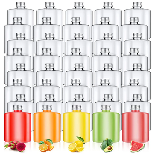 Plastic Bottles Bulk, 8.5 Oz Small Juice Bottles Empty Clear Bottles Beverages D - Picture 7 of 12