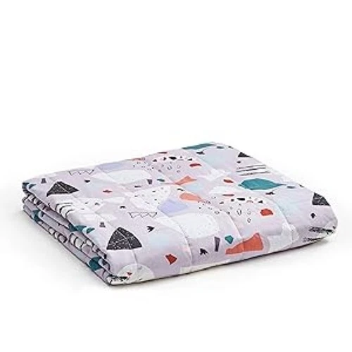 Kids Weighted Blanket 7lbs Heavy Cotton Premium Glass Beads Terrazzo 41''x60''