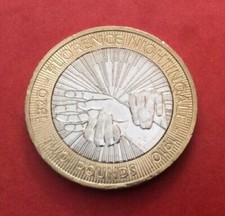 2 Coin Florence Nightingale Nurse Pulse Hands 2010 Circulated RARE TWO POUND