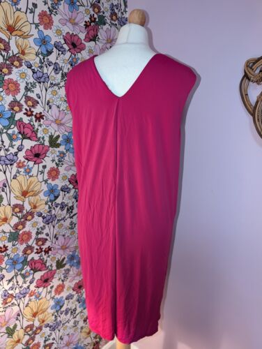 Helmut Lang Pink Mini Shift Dress Sleeveless Stretchy Medium Party Festive - Picture 3 of 4