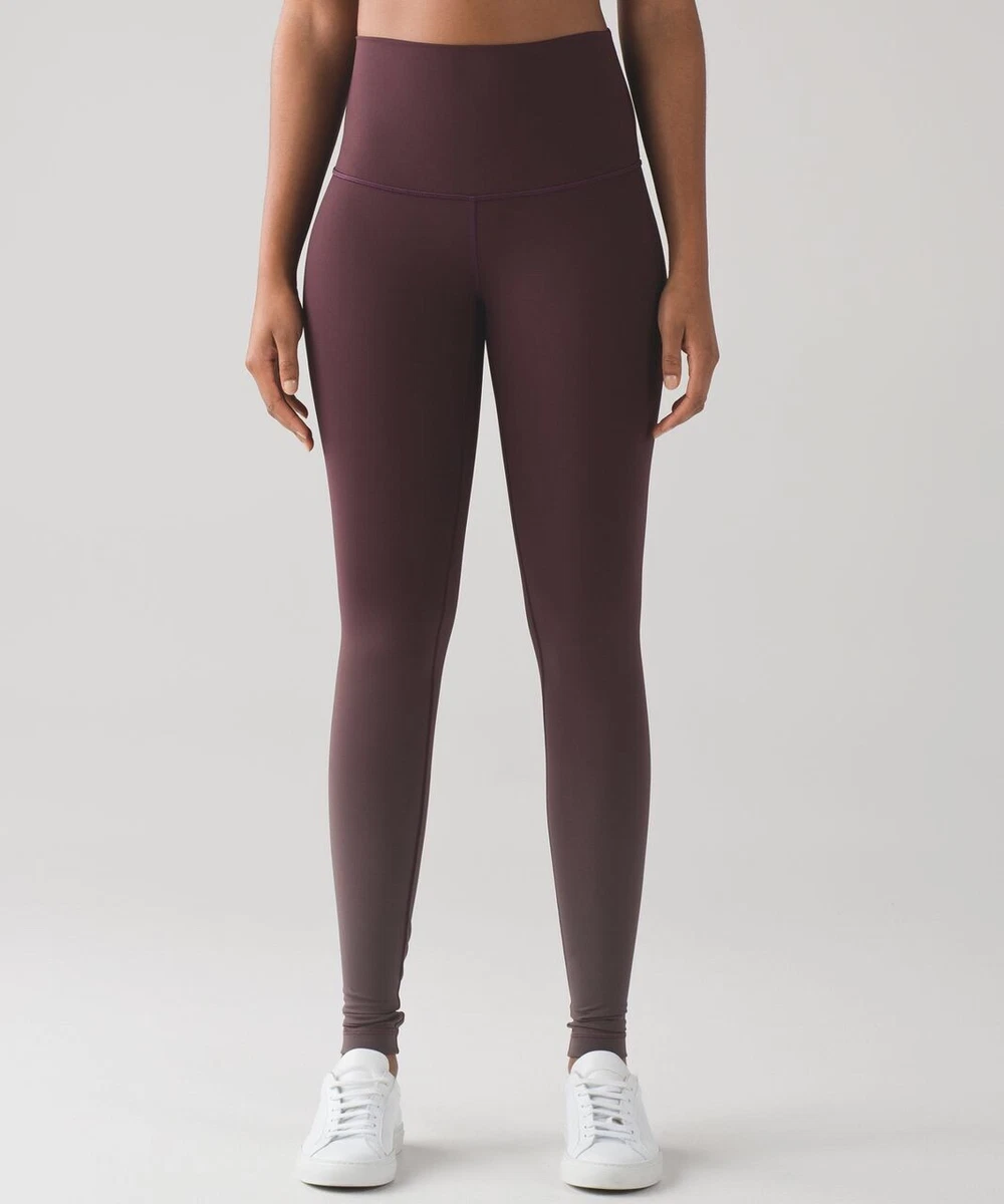 Lululemon Wunder Under Pant (Hi-Rise) (Ombre)Ombre Black Cherry Sz 2