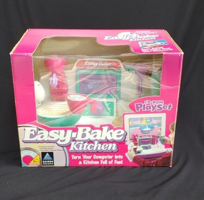 Vtg 1999 EasyBake Kitchen PC CDROM Playset Fits over keyboard Windows
