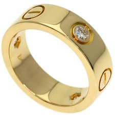 Anillo de amor CARTIER 3P diamantes #48 anillo oro amarillo K18 damas [usado]