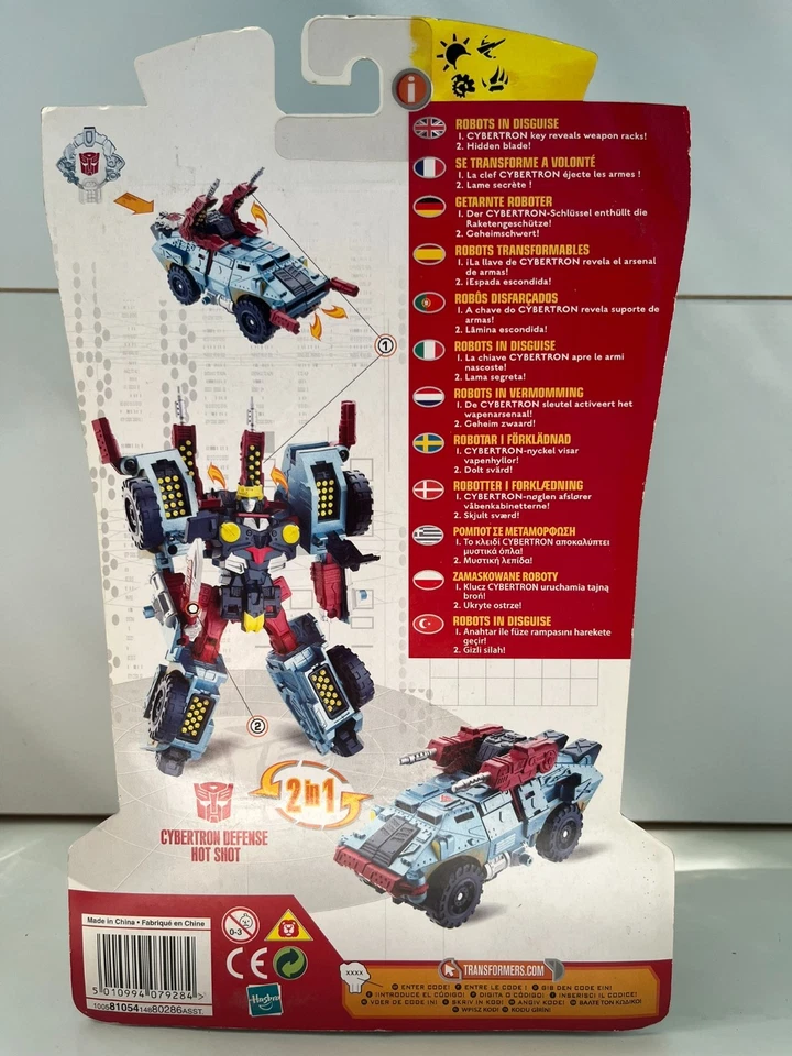 TRANSFORMERS CYBERTRON ROBOTS IN DISGUISE. DELUXE. CYBERTRON DEFENSE HOT SHOT - Photo 3/4