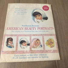 ✨VTG 1960’S NORTHERN’S FAMOUS AMERICAN BEAUTY PORTRAITS 11x14 FOUR LITTLE GIRLS✨