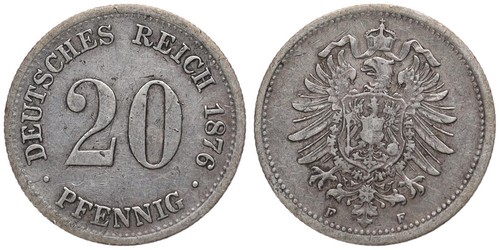 Deutschland - Deutsches Reich 20 Pfennig 1873-1877 Silber - verschiedene Jahre - Bild 32 von 36