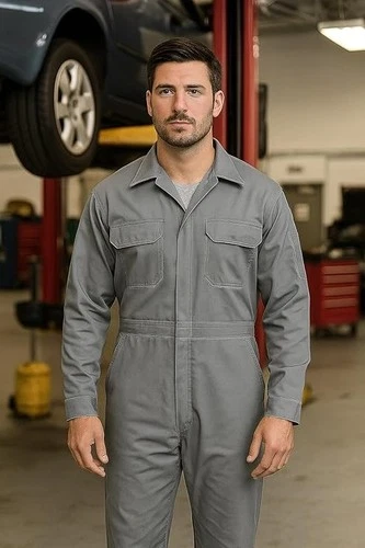 Classic Safety Work Coverall - Long Sleeve - 100% Cotton - 7 oz New With Tag 2XL - product listing photo